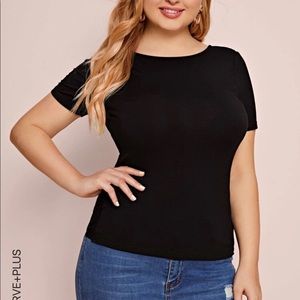 SHEIN black low rise shirt